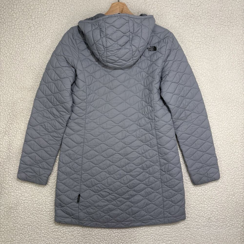 The North Face Thermoball Jacket Womens Size Medium Gray Eco Parka Puffer Hooded - Picture 6 of 8